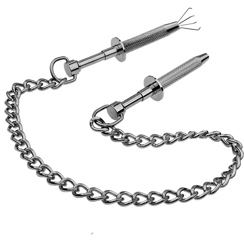 MOGlovers Estimulador de mama para homens e mulheres bondage erótico BDSM grampos de garra de aço inoxidável