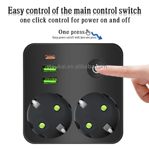 Extensión de toma de corriente universal con enchufe múltiple y puertos USB Solución eléctrica de alta calidad para el hogar y la Oficina - Product Image 5
