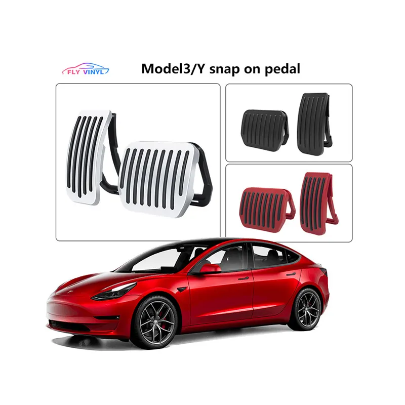 Accessoires pour modèle 3 Y X S Couvre-pédale d'accélérateur de voiture en alliage d'aluminium Couvre-pédale d'accélérateur de voiture Tesla