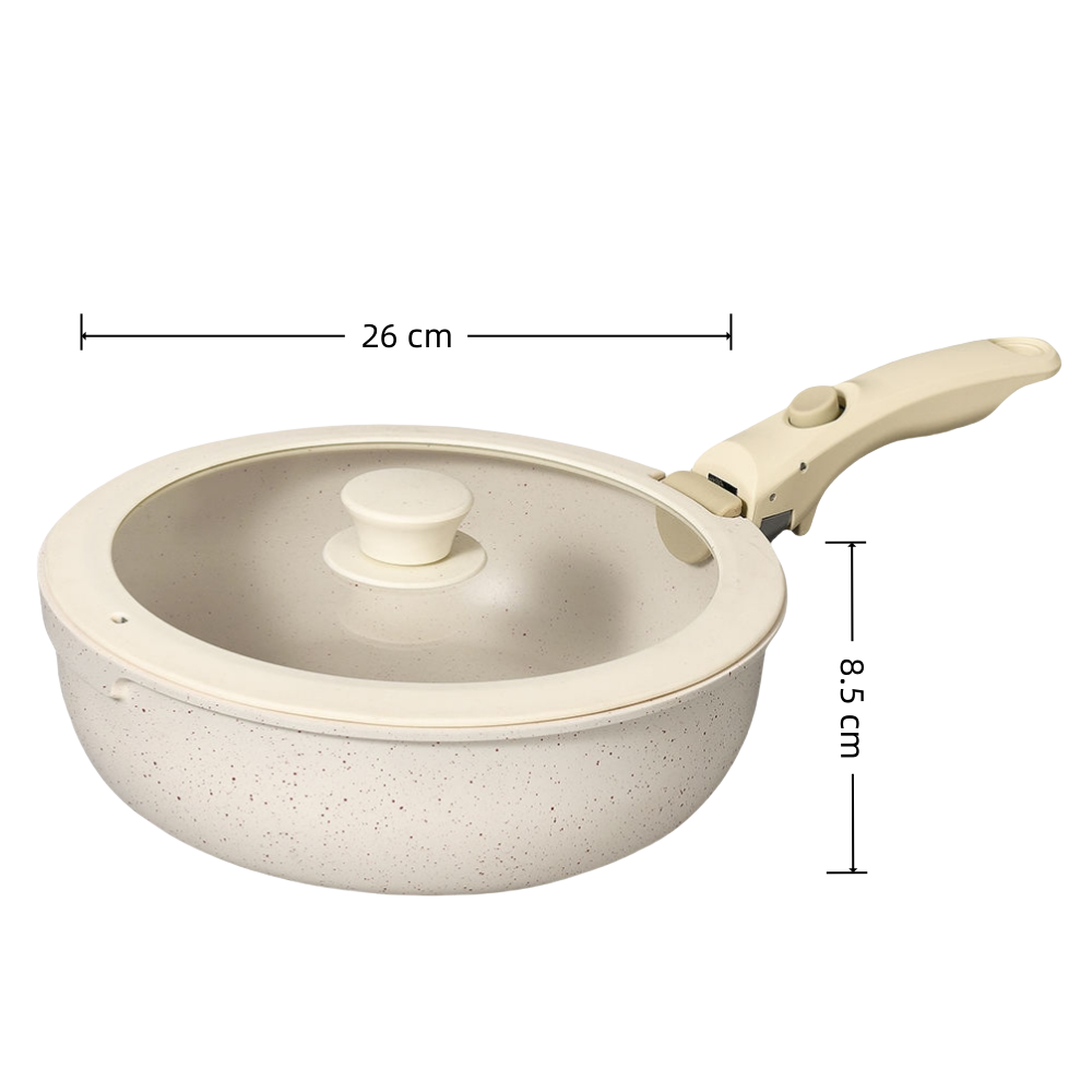 Wok de 26 cm avec couvercle