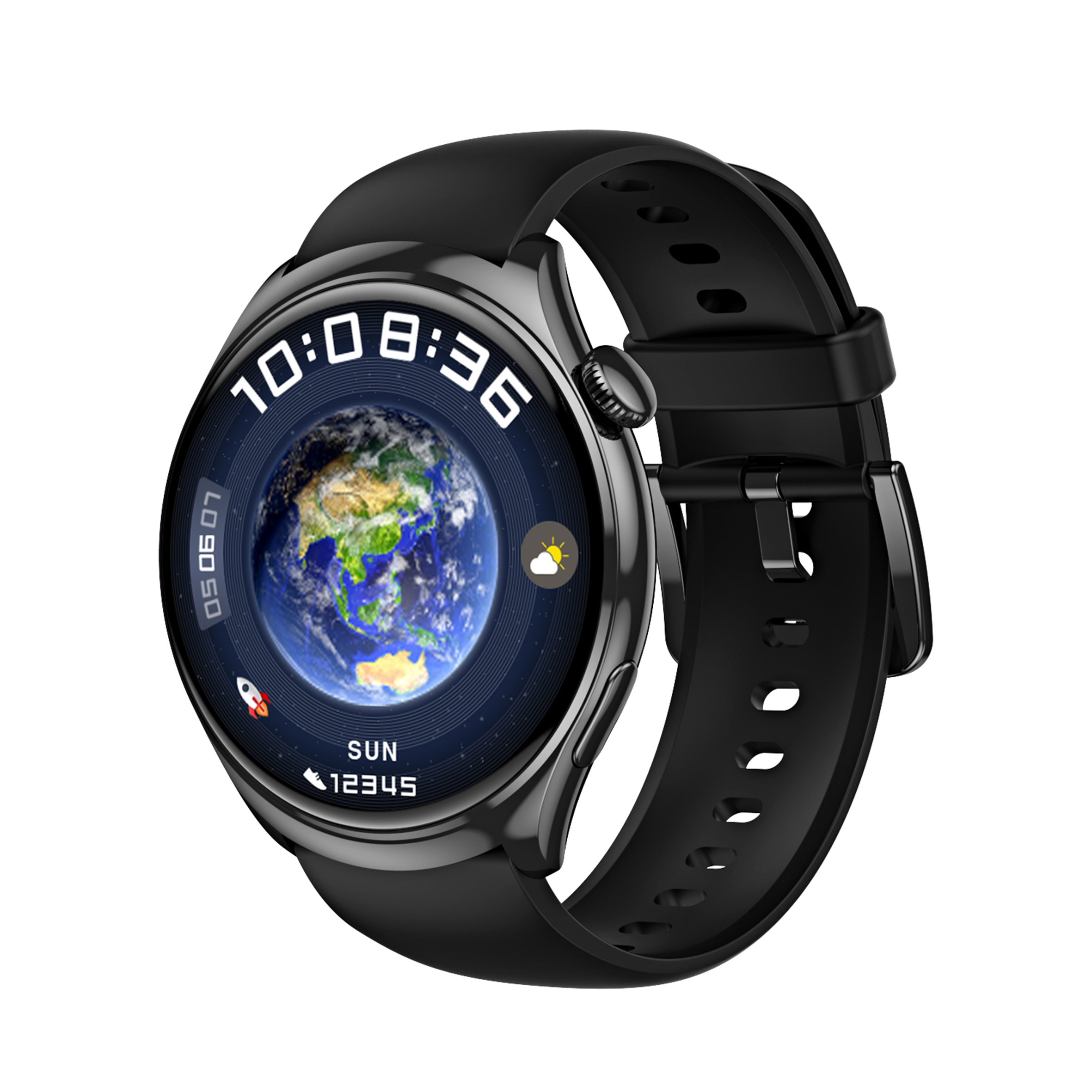Black Silicone Strap