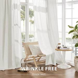 Tùy chỉnh thực hiện Trắng Sheer Linen rèm cửa <span class=keywords><strong>Rod</strong></span> túi trở lại Tab clip trong suốt bán Sheer Rèm cho phòng khách phòng ngủ cửa sổ - Product Image 3