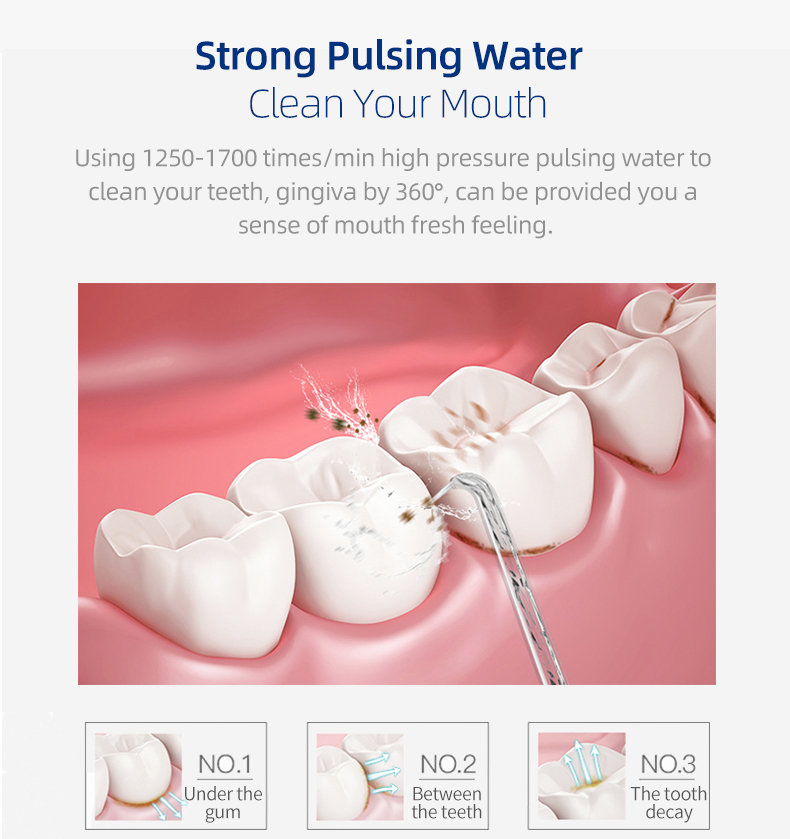 25psi Portable Cordless Water Flosser Cordless Remove Debris Fc2520