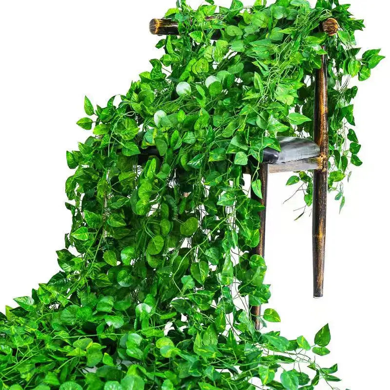 Hojas artificiales 2,2 m vid hiedra Artificial verde hojas