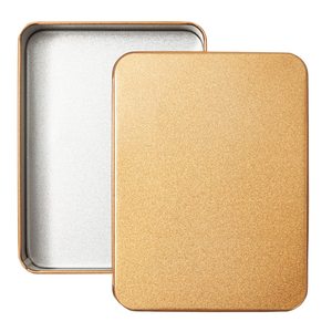 Altın dikdörtgen Metal gıda sınıfı teneke çerezler teneke çay kutusu özel baskı teneke kutu - Product Image 5