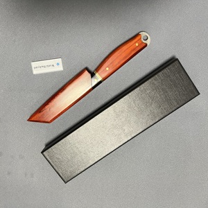 عشب مزدوج أعلى إيفا حلقة تغليف هدايا Shinning على مقبض خشب نقي غمد كامل تانتو سكين نصل ثابت - Product Image 4