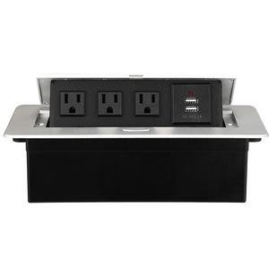 Toma de corriente de EE. UU., toma de corriente de escritorio con carga USB, enchufe CN nominal de 16A, toma Pop de mesa estándar para mesa de oficina/escritorio - Product Image 1