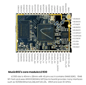 Music802 AR9331 modulo Open WRT scheda di sviluppo Open Source 5V moduli WiFi UART/I2S/SPI/I2C/GPIO Antenna Micro USB Ma - Product Image 6