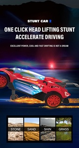 KK nuevo 2,4G coche de carreras de alta velocidad RC para niños con 6 funciones un botón de inclinación Luz de pulverización Vehículo de Control remoto - Product Image 4
