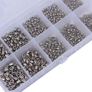 500Pcs/Box Fishing Tackle Accessories Bearing Connector Barrel Rolling <strong>Swivels</strong> Set with <strong>Swivel</strong> Snap Hook Accessory Snaps <strong>Type</strong> - Product Image 3