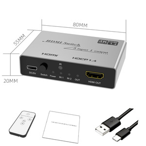 Original OEM Factory 3D 1080P <strong>Hdmi</strong> <strong>Switch</strong> 3 <strong>Input</strong> 1 <strong>Output</strong> 4K@60Hz 3X1 <strong>Hdmi</strong> <strong>Switch</strong> 3 in 1Out With Audio - Product Image 1