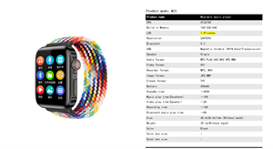 Wearable Mp3 <strong>Mp4</strong> BT5.3 Watches BT5.3 Thinness Build in Storage External Speaker Multi <strong>Functions</strong> Decode Music Video Mp3 <strong>Player</strong> - Product Image 5