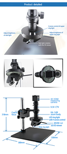 0.6x-5x印刷电路板检测和材料科学3D视频测量显微镜 - Product Image 6
