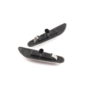 Autoamber Amber LED ön tampon Side Marker işık şeffaf Lens E90 E91 E92 E60 E61 E82 LED yan gösterge açın sinyal ışıkları - Product Image 3