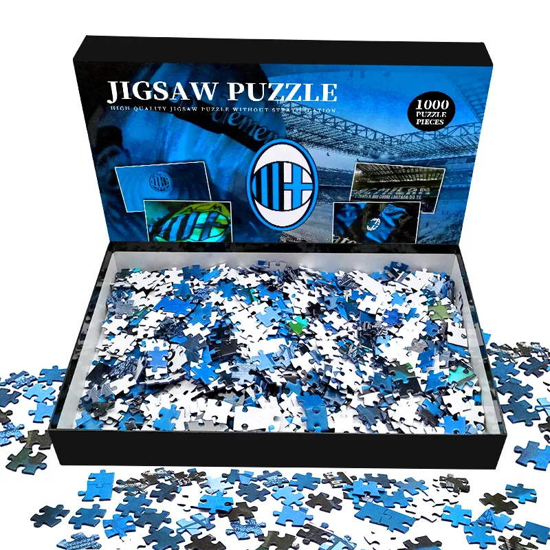 Gratis Sampel Kustom Kosong 500 1000 Pieces Karton Jigsaw Puzzle untuk Dewasa