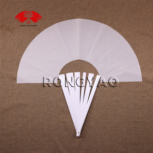 Süblimasyon 13 inç büyük Clack katlanır el Fan boş baskı Polyester Fan kumaş ile çin Kung Fu Fan plastik kaburga - Product Image 2