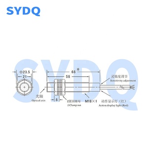 SYDQ M18 Interruptor fotoeléctrico de reflexión difusa 10cm Sensor infrarrojo ajustable Interruptor de proximidad Detective