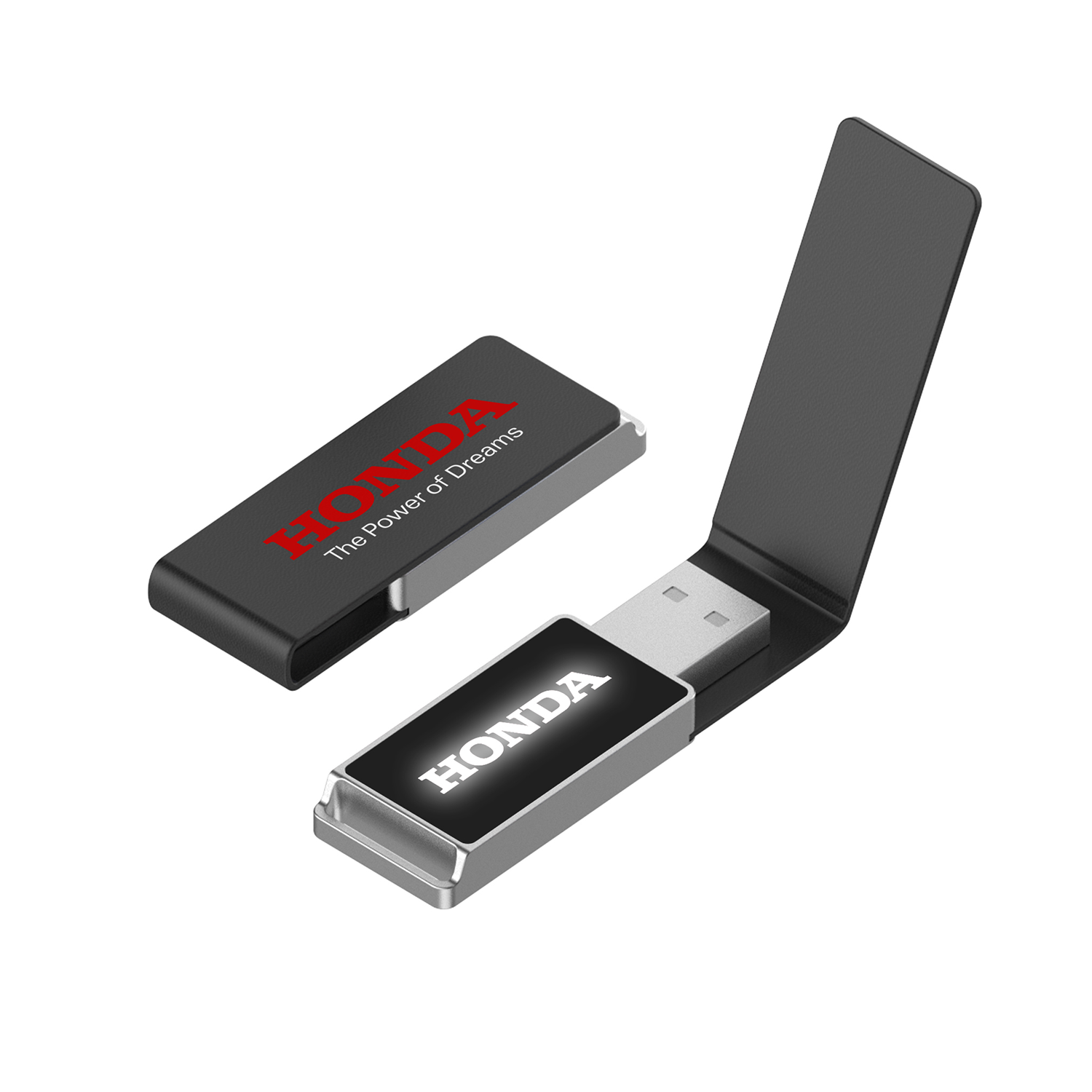 迷你金属u盘闪存带发光二极管照明定制标志8gb 16GB Pendrive Cle u盘UL62皮革纪念u盘结婚礼物 - Product Image 3
