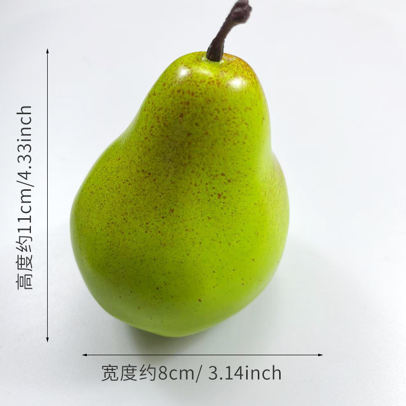 Green-colored duck pear