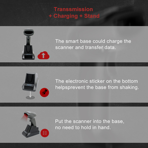 XB-6266MBT Syble <strong>Auto</strong> Sensing Blue Tooth 2D QR Code Reader Wireless Handheld Barcode Scanner with <strong>Cradle</strong> - Product Image 5