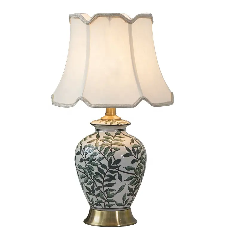 Lámpara de mesa de cerámica moderna, lámpara de mesita de noche creativa Led de moda para el hogar, sala de estar, dormitorio, decoración de Hotel