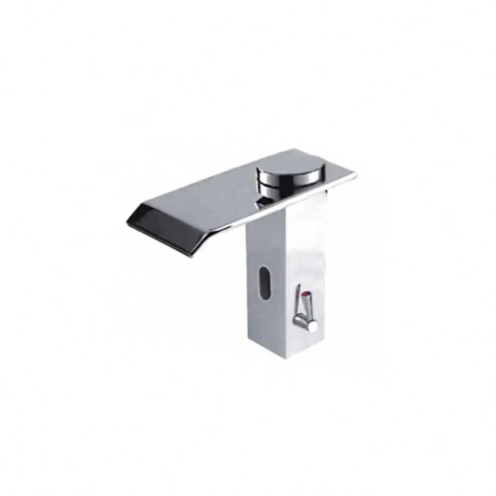 Hot Sell Sensing Heat and Cold Square Single Hole Modern Bathroom Water Basin Faucet Ceiling