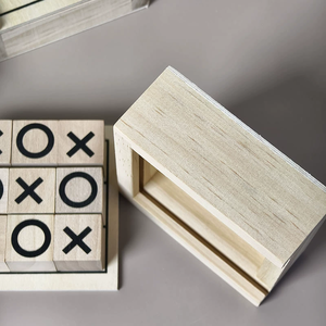 Yüksek kalite Mini ahşap Tic-Tac-Toe oyunu XO satranç parti masa yap-boz oyunları kurulu oyuncak çocuklar için - Product Image 3