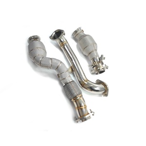 เครื่องฟอกไอเสีย csz อัตราการไหลสูงเครื่องฟอกไอเสียแบบ catted downpipe สำหรับ S58 M3รถ BMW M4 G80 G82ส่วนหัวไอเสีย3.0T - Product Image 1