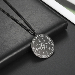Myshape Archangel Kayamiel Men Necklace <strong>Solomon</strong> Pendant Stainless Steel Jewelry Amulet for Overcome the Negative Being - Product Image 4