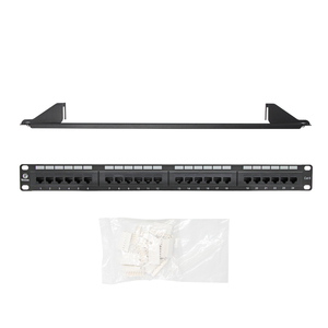 Personalización Cat6 Panel de conexión de red Montaje en rack 1U 24 puertos RJ45 UTP Datos Cat 6 Ethernet Lan Panel de cable de conexión - Product Image 2