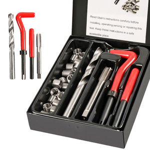 手动工具分类套装，带盘绕螺纹插入件15-25件，M5-M14 5/16-18 3/8-16盒装螺纹修理套装 - Product Image 3