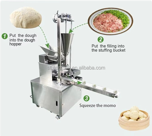 Macchina per lo stampaggio di chignon di carne commerciale kubba siopao bun macchina macchina completamente automatica per la produzione di momo a basso prezzo
