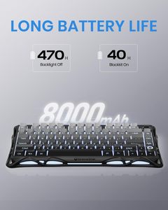 GravaStar Dispositivos periféricos de computadora K1 75% Teclado mecánico inalámbrico para juegos Interruptores lineales, retroiluminado RGB - Product Image 6