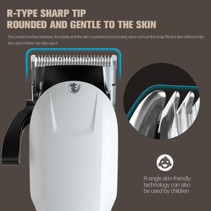 男性用プロカスタムロゴコードレスカッティングブレードマシンUSB充電電気トンデーズCheveux Barberヘアクリッパー - Product Image 4