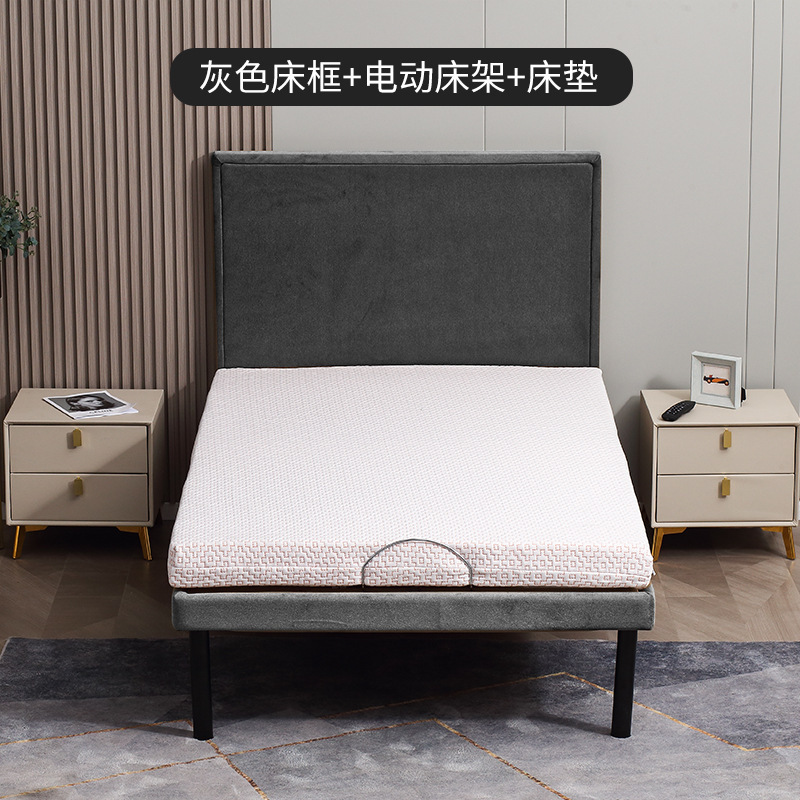 Cuscino grigio con base a doghe elettriche - Materasso da 10 cm