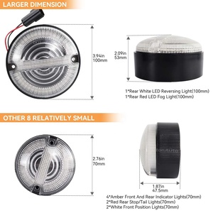 Emark 10PCS LED Upgrade Kit Front Rear Stop Fog Reversing License Plate signal Lamp for Land Rover Defender Indicator <strong>Lights</strong> - Product Image 5