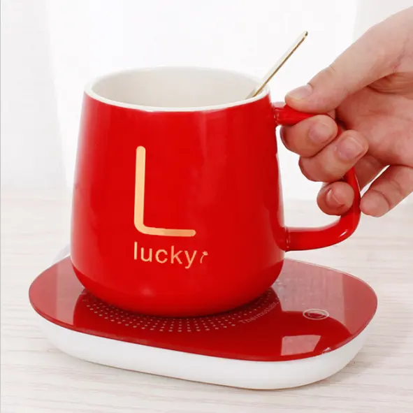 Inverno 55 gradi USB riscaldamento Pad controllo della temperatura Smart Coffee tazza in ceramica scalda tazza sottobicchiere per ufficio
