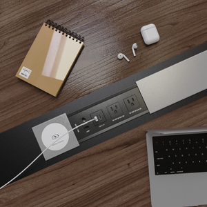 Enchufes de escritorio ocultos multifunción, toma de corriente de mesa con cargador inalámbrico de 15w - Product Image 3