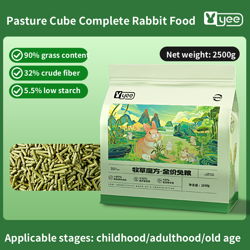 Alimento para conejos con cubo de pasto 2500g
