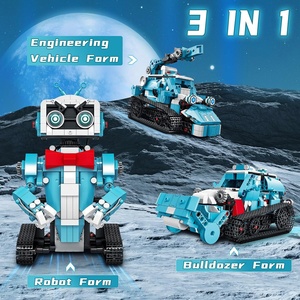 726 teile technisch intelligent 3 in 1 roboter baukits app fernbedienung bausteine bausteine programmierspielzeug für kinder stiel