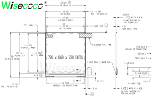 3 Zoll 720x720 1:1 quadratischer LCD-Bildschirm IPS 450 Nits Luminanz Raspberry Pi Smart Home Display MIPI-Treiber platine - Product Image 5