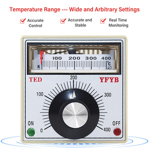 TED-2001Temperature <strong>Controller</strong> Available <strong>Temperature</strong> Adjustment Instrument-K Type 400 Degrees Celsius Relay <strong>Output</strong> 380V - Product Image 3