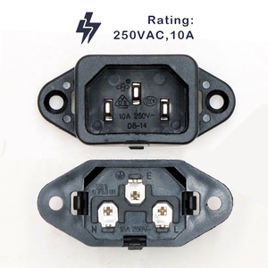 CE รับรอง10A ช่องเสียบกำลัง C14 250V AC พร้อมขาเสียบ3ขาสำหรับแผงปลั๊กขาเข้า IEC สำหรับชาร์จไฟจักรยานอุตสาหกรรม - Product Image 3