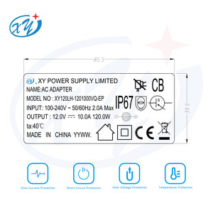 120W/150W Universal Ip67 Adaptador de corriente a prueba de agua Escritorio AC DC 9V-10A Enchufe OEM de fábrica con salida conmutable 2A-5A - Product Image 4