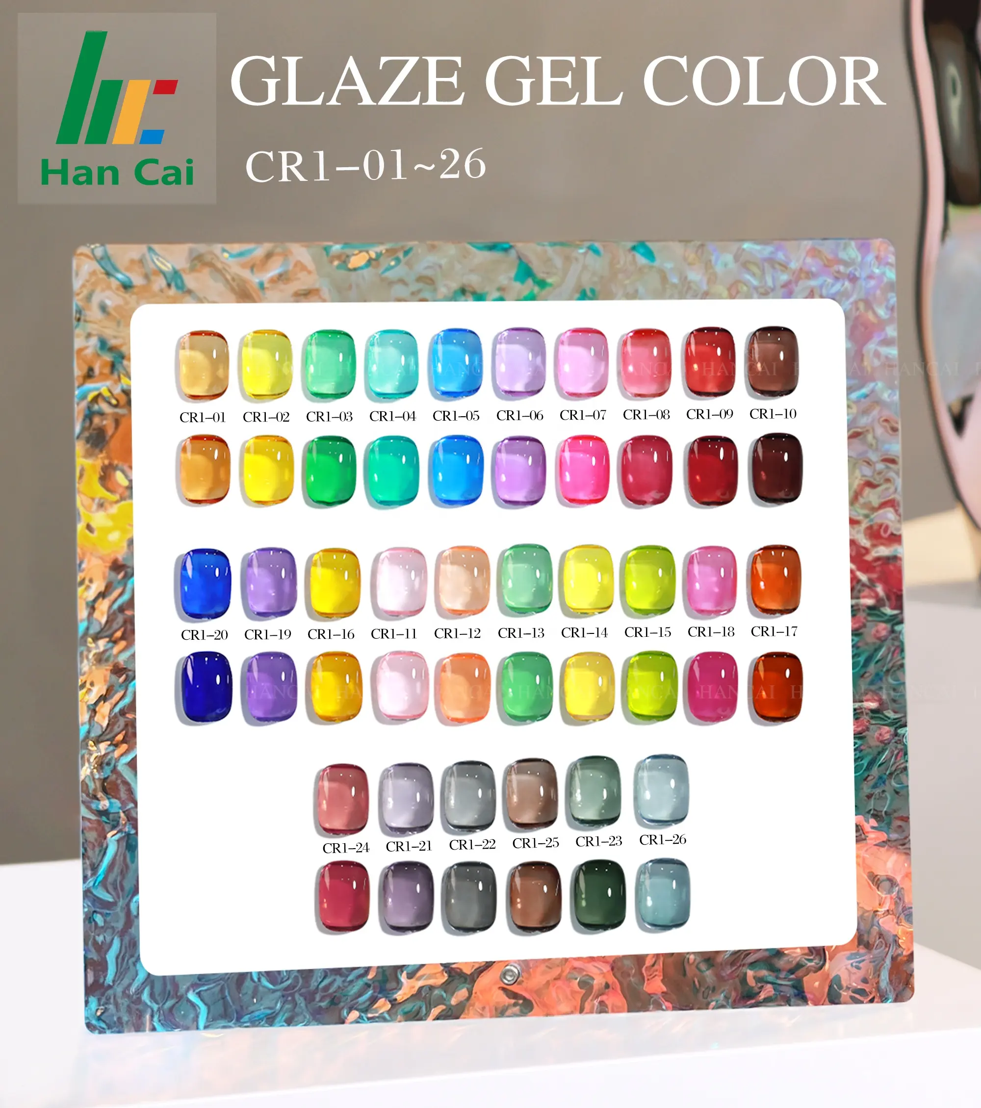 Haute Pigment 26 couleurs gelée translucide Gel vernis à ongles UV professionnel glaçure verre ambre verre vernis à ongles Gel