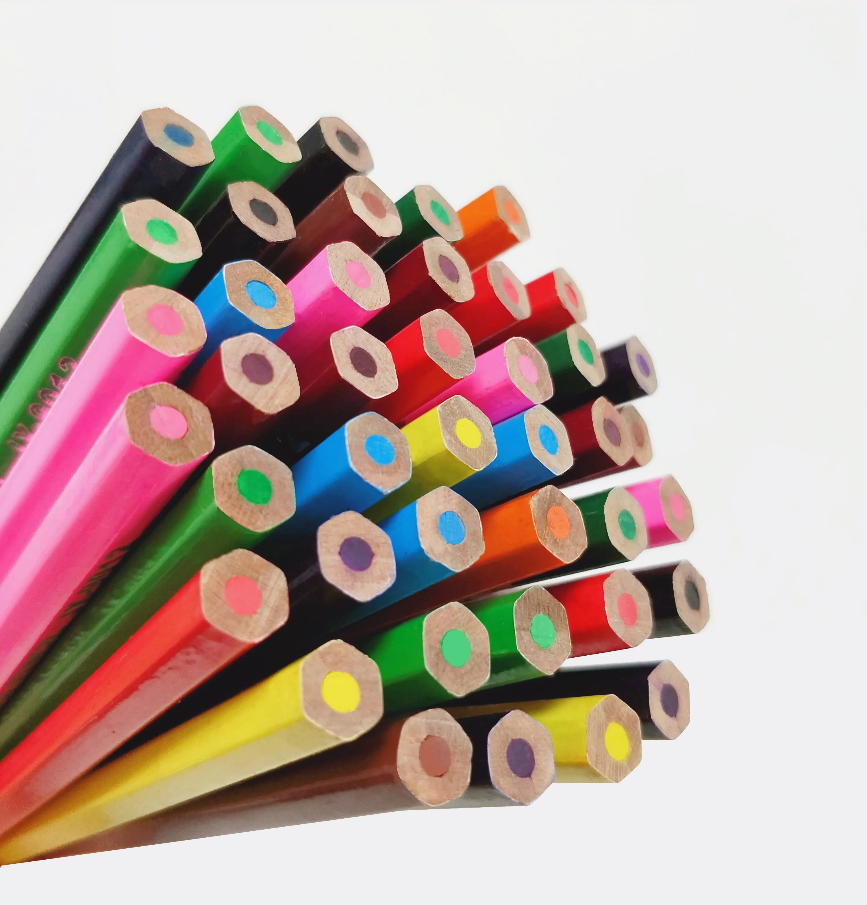 도매 사무실 문구 예술 세트 나무 그리기 육각형 12 색 연필 세트