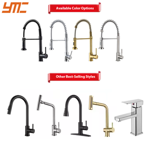 YMC bếp nóng và lạnh đa chức năng thép không gỉ tap mùa xuân Telescopic Xoay vòi nước nhà bếp Vòi Mixer - Product Image 3