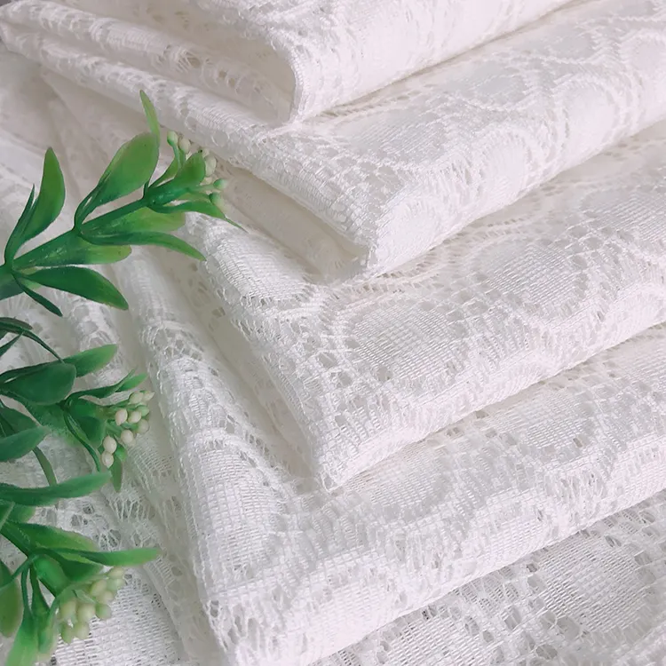 2022 jakarlı desenli yanmaz % 100% polyester oturma odası toptan beyaz türkiye dantel tül perde kumaşı