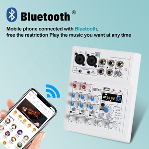 URX E4 USB <strong>Interface</strong> <strong>4</strong> Channel Mini <strong>Audio</strong> Mixer Console Home Karaoke Computer Recording DSP Digital Effects - Product Image 5