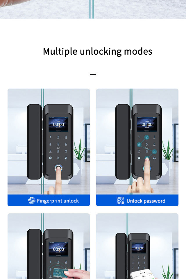 Self-provided doorbell emergency unlocking multifunctional lock password smart door lock serrure intelligente serrure porte lock